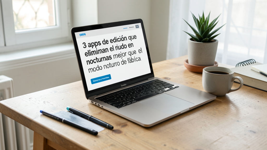 Imagen editorial que ilustra 3 apps de edición que eliminan el ruido en fotos nocturnas mejor que el modo nocturno de fábrica